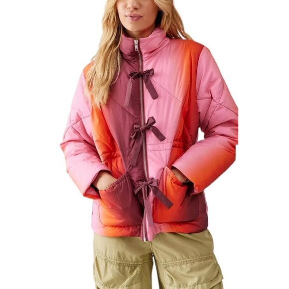 Womens HOSBJERG Hava Sunset Quilted Jacket Size M Copenhagen Bohemian Sunset - Picture 1 of 9